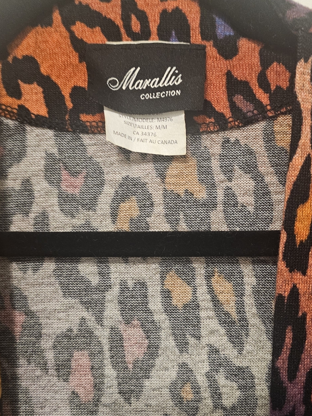Multi-Color Leopard Print Open-Front Cardigan - Picture 2 of 4